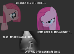 Size: 1266x926 | Tagged: safe, artist:drpain, pinkie pie, g4, crying, depression, filly, fuel (band), hemorrhage (song), pinkamena diane pie, sadness