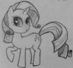 Size: 1475x1366 | Tagged: safe, artist:aliceb2542, rarity, g4, female, monochrome, solo, traditional art