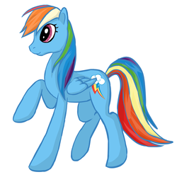 Size: 1000x1001 | Tagged: safe, artist:natra-san, rainbow dash, pegasus, pony, g4, female, hooves, mare, simple background, solo, vector, white background, wings