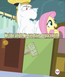 Size: 1200x1420 | Tagged: safe, edit, edited screencap, screencap, bulk biceps, fluttershy, pegasus, pony, g4, my little pony: friendship is magic, rainbow falls, bioshock, bioshock infinite, booker dewitt, female, male, mare, meme, replacement meme, stallion