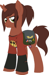 Size: 606x920 | Tagged: safe, artist:tambelon, pony, unicorn, ellie, female, mare, ponified, solo, the last of us, video game