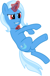 Size: 5000x7529 | Tagged: safe, artist:darknisfan1995, trixie, pony, unicorn, g4, magic duel, absurd resolution, alicorn amulet, female, glowing horn, horn, magic, magic aura, mare, simple background, solo, transparent background, vector