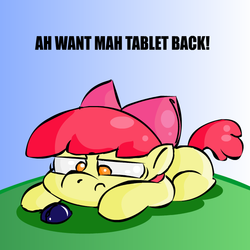 Size: 700x700 | Tagged: safe, artist:benja, apple bloom, ask ask-the-ponies, g4, female, solo