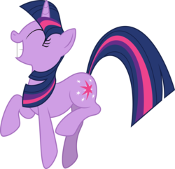 Size: 3125x3008 | Tagged: safe, artist:epi-centric, twilight sparkle, g4, cute, eyes closed, female, grin, raised hoof, raised leg, simple background, smiling, solo, squee, transparent background, twiabetes, vector