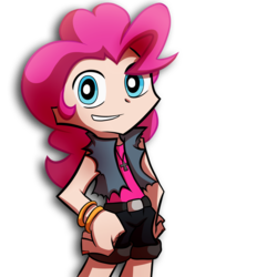 Size: 5000x5000 | Tagged: safe, artist:fj-c, pinkie pie, human, g4, absurd resolution, female, humanized, panty and stocking with garterbelt, solo