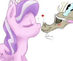 Size: 1800x1500 | Tagged: artist needed, safe, diamond tiara, discord, draconequus, earth pony, pony, g4, crack shipping, diacord, female, filly, foal, funnyjunk, heart, love, male, shipping, simple background, straight, transparent background