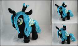 Size: 1667x987 | Tagged: safe, artist:lilmoon, queen chrysalis, g4, irl, photo, plushie, solo