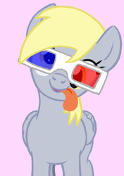 Size: 633x900 | Tagged: safe, artist:arrkhal, derpy hooves, pegasus, pony, g4, 3d glasses, female, glasses, mare, solo, tongue out