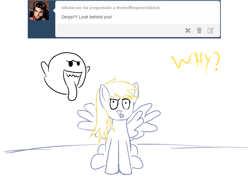 #532278 - safe, derpy hooves, ghost, pegasus, pony, ask ...