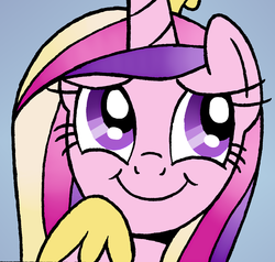 Size: 1432x1363 | Tagged: safe, artist:redapropos, princess cadance, g4, :i, cropped, female, reaction image, smiling, solo