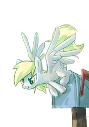 Size: 1917x2720 | Tagged: safe, artist:chingilin, derpy hooves, pegasus, pony, g4, female, mailbox, mare, solo