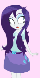 Size: 1024x1974 | Tagged: safe, artist:captainsnarkyninja, rarity, equestria girls, g4, clothes, female, pink background, scared, simple background, solo, wet, wet hair, wet mane, wet mane rarity