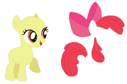 Size: 483x323 | Tagged: safe, artist:selenaede, apple bloom, earth pony, pony, g4, base, female, simple background, solo, white background