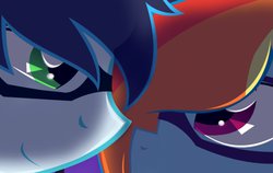 Size: 1126x710 | Tagged: safe, artist:sparkle-bubba, rainbow dash, soarin', g4, female, male, mask, ship:soarindash, shipping, straight