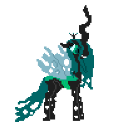 Size: 392x400 | Tagged: safe, queen chrysalis, changeling, changeling queen, g4, female, pixel art, solo