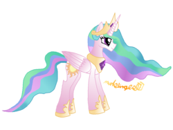 Size: 1024x768 | Tagged: safe, artist:mudslinger077, princess celestia, alicorn, pony, g4, female, mare, simple background, solo, transparent background