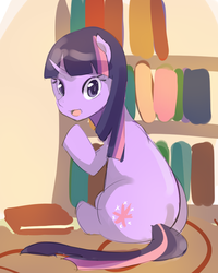 Size: 800x1000 | Tagged: safe, artist:biscuit1646, twilight sparkle, g4, book, female, golden oaks library, pixiv, solo