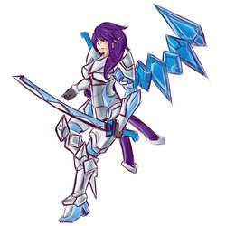 Size: 894x894 | Tagged: safe, artist:checkerboardazn, rarity, human, g4, armor, armorarity, elf ears, female, humanized, light skin, simple background, solo, sword, unicorns as elves, weapon, white background, woman