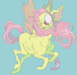 Size: 701x678 | Tagged: safe, artist:verticalart, fluttershy, bat pony, pony, bats!, g4, female, flutterbat, race swap, solo