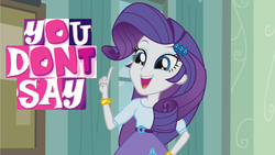 Size: 1920x1080 | Tagged: safe, screencap, rarity, equestria girls, g4, expand dong, exploitable meme, female, meme, solo, text, you don't say