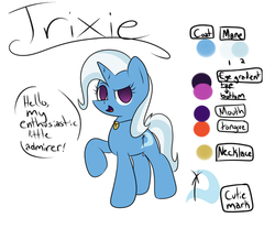 Size: 500x416 | Tagged: safe, artist:shiverbear, trixie, pony, unicorn, g4, ask-confused-trixie, female, mare, reference sheet, solo