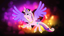 Size: 1920x1080 | Tagged: safe, princess cadance, g4, female, heart, love, solo, wallpaper