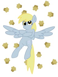 Size: 3000x4000 | Tagged: safe, artist:jun84, derpy hooves, pegasus, pony, g4, derp, female, mare, muffin, solo