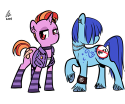 Size: 1200x1000 | Tagged: safe, artist:rwl, oc, oc only, badge, bandaid, clothes, collar, cutie mark, earring, jacket, patch, piercing, pins, punk, role reversal, socks, striped socks