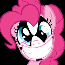 Size: 300x300 | Tagged: safe, artist:metabolikjeckel, pinkie pie, earth pony, pony, g4, bust, derp, insane clown posse, looking at you, solo