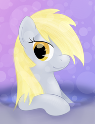 Size: 612x797 | Tagged: safe, artist:hip-indeed, derpy hooves, pegasus, pony, g4, bubble, female, mare, solo