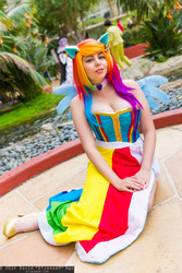 Size: 1365x2048 | Tagged: safe, artist:geekeryandsuch, rainbow dash, human, g4, cosplay, irl, irl human, photo