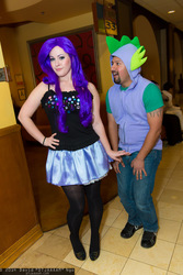 Size: 1365x2048 | Tagged: safe, rarity, spike, human, g4, cosplay, irl, irl human, photo