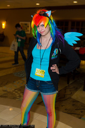 Size: 1365x2048 | Tagged: safe, rainbow dash, human, g4, cosplay, irl, irl human, photo