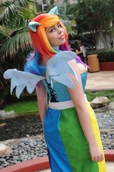 Size: 2720x4096 | Tagged: safe, artist:geekeryandsuch, rainbow dash, human, g4, cosplay, irl, irl human, photo