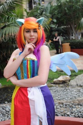 Size: 2720x4096 | Tagged: safe, artist:geekeryandsuch, rainbow dash, human, g4, cosplay, irl, irl human, photo