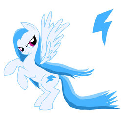 Size: 1024x1024 | Tagged: safe, artist:fonypan, oc, oc only, oc:white lightning, pegasus, pony, solo