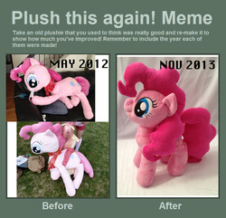 Size: 800x770 | Tagged: safe, artist:kitara88, pinkie pie, g4, draw this again, irl, photo, plushie