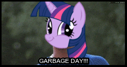 Size: 251x133 | Tagged: safe, edit, spike, twilight sparkle, g4, animated, female, garbage day, go to sleep garble, gun, male, meme, picture for breezies, ricky, shitposting, silent night deadly night, spikeabuse, twiface, wrong neighborhood