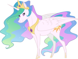 Size: 500x379 | Tagged: safe, artist:nooby-banana, princess celestia, alicorn, pony, g4, female, looking at you, mare, simple background, solo, transparent background