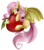 Size: 2786x3172 | Tagged: safe, artist:pridark, fluttershy, bat pony, pony, bats!, g4, my little pony: friendship is magic, apple, cute, female, flutterbat, race swap, shyabates, shyabetes, simple background, solo, that pony sure does love apples, transparent background