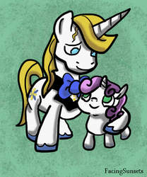 Size: 480x576 | Tagged: safe, artist:facingsunsets, prince blueblood, sweetie belle, g4