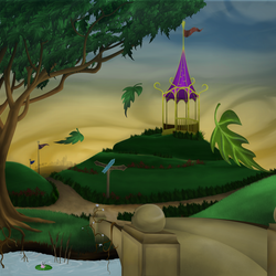 Size: 2000x2000 | Tagged: safe, artist:konsumo, ponyville, scenery