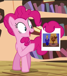 Size: 717x810 | Tagged: safe, pinkie pie, g4, my little pony: friendship is magic, three's a crowd, exploitable meme, male, meme, pinkie's exciting flyer, the simpsons