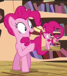 Size: 717x810 | Tagged: safe, pinkie pie, g4, my little pony: friendship is magic, three's a crowd, droste effect, exploitable meme, inception, meme, pinkception, pinkie's exciting flyer, recursion