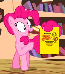 Size: 538x608 | Tagged: safe, pinkie pie, g4, my little pony: friendship is magic, three's a crowd, better call saul, breaking bad, exploitable meme, female, meme, pinkie's exciting flyer, saul goodman, solo