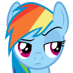 Size: 6461x6461 | Tagged: safe, artist:byteslice, rainbow dash, pegasus, pony, g4, three's a crowd, .svg available, absurd resolution, female, mare, simple background, solo, transparent background, unconvinced applejack, vector