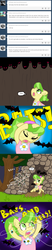 Size: 640x3104 | Tagged: safe, artist:ficficponyfic, chickadee, ms. peachbottom, bat, bee, cyoa:peachbottom's quest, g4, cyoa, filly