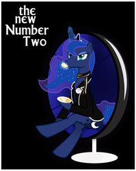 Size: 3454x4335 | Tagged: safe, artist:athos01, princess luna, g4, female, number two, solo, the prisoner