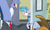 Size: 800x480 | Tagged: safe, screencap, air way, carrot top, discord, golden harvest, pearly whites, draconequus, earth pony, pony, unicorn, g4, my little pony: friendship is magic, three's a crowd, airport, airport security, background characters doing background things, background pony, blue flu, braces, metal detector, teenager