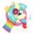 Size: 848x848 | Tagged: safe, artist:ilikepudding24, coco pommel, g4, female, needle, portrait, rainbow thread, solo